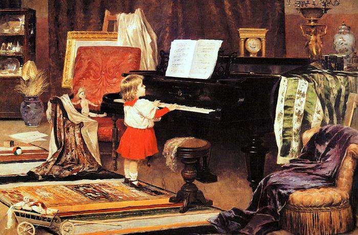 Aurelio de Figueiredo Girl at the piano